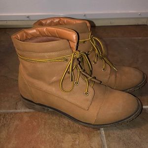 Madden Girl slouched camel boot. Very comfortable!